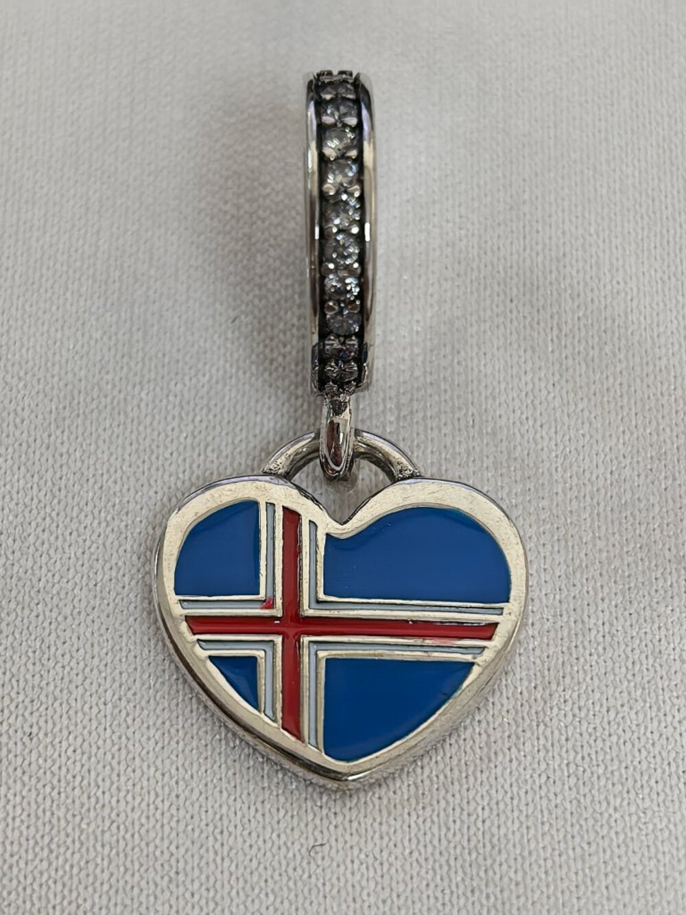 Pandora ICELAND Exclusive Dangle Charm Pendant, S925 Silver Jewelry